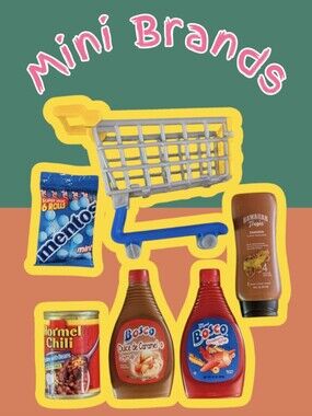 Mini Brands Playset with Grocery & Snacks - Yellow/Blue/Red Accents